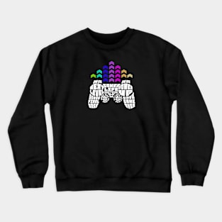 Video Game Controller For Gamers With Inscriptions Crewneck Sweatshirt